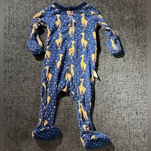 Kozi & Co Bamboo Blue Giraffe Footie